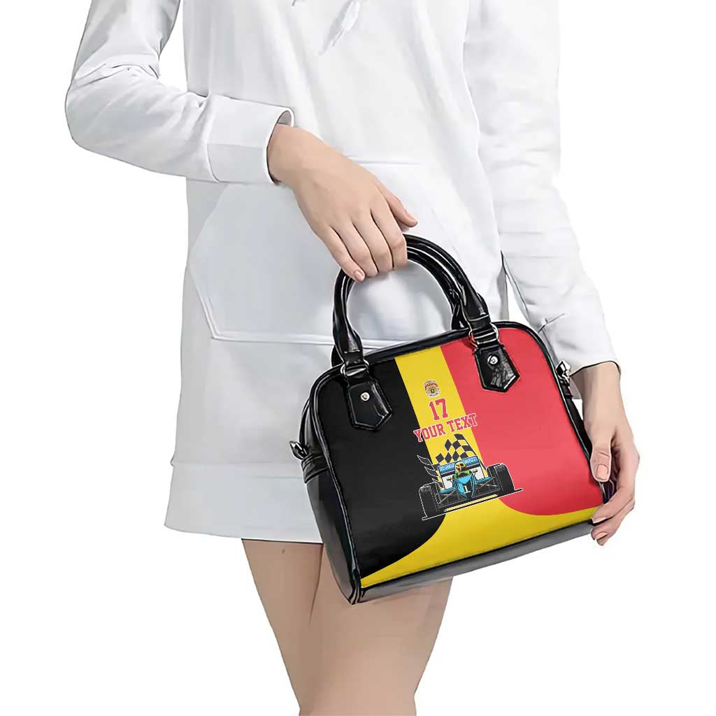 Custom Belgium Formula One Shoulder Handbag Motorsport with Flag F1 World Championship LT17