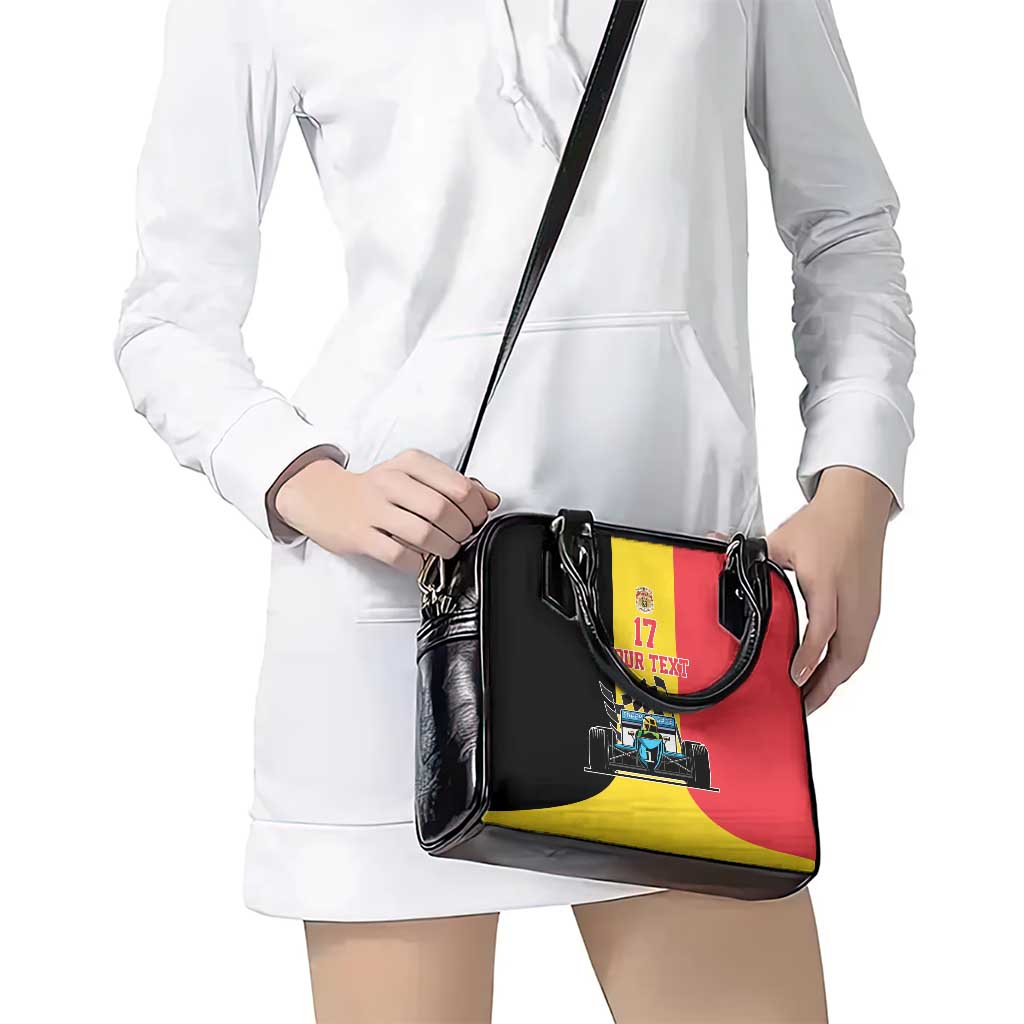 Custom Belgium Formula One Shoulder Handbag Motorsport with Flag F1 World Championship LT17