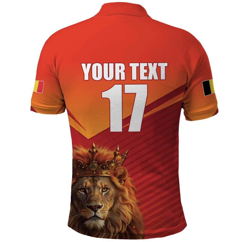 Custom Belgium Tennis Champions Polo Shirt Winners Never Quit with A Crowned Lion LT17