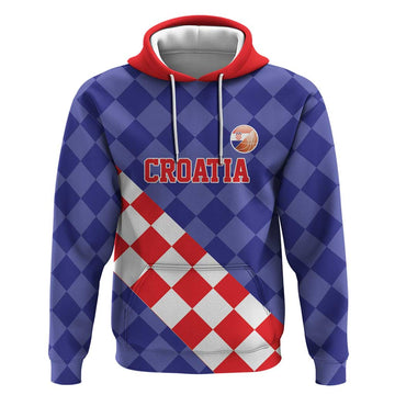 Custom Croatia Basketball Hoodie Sporty Style LT17