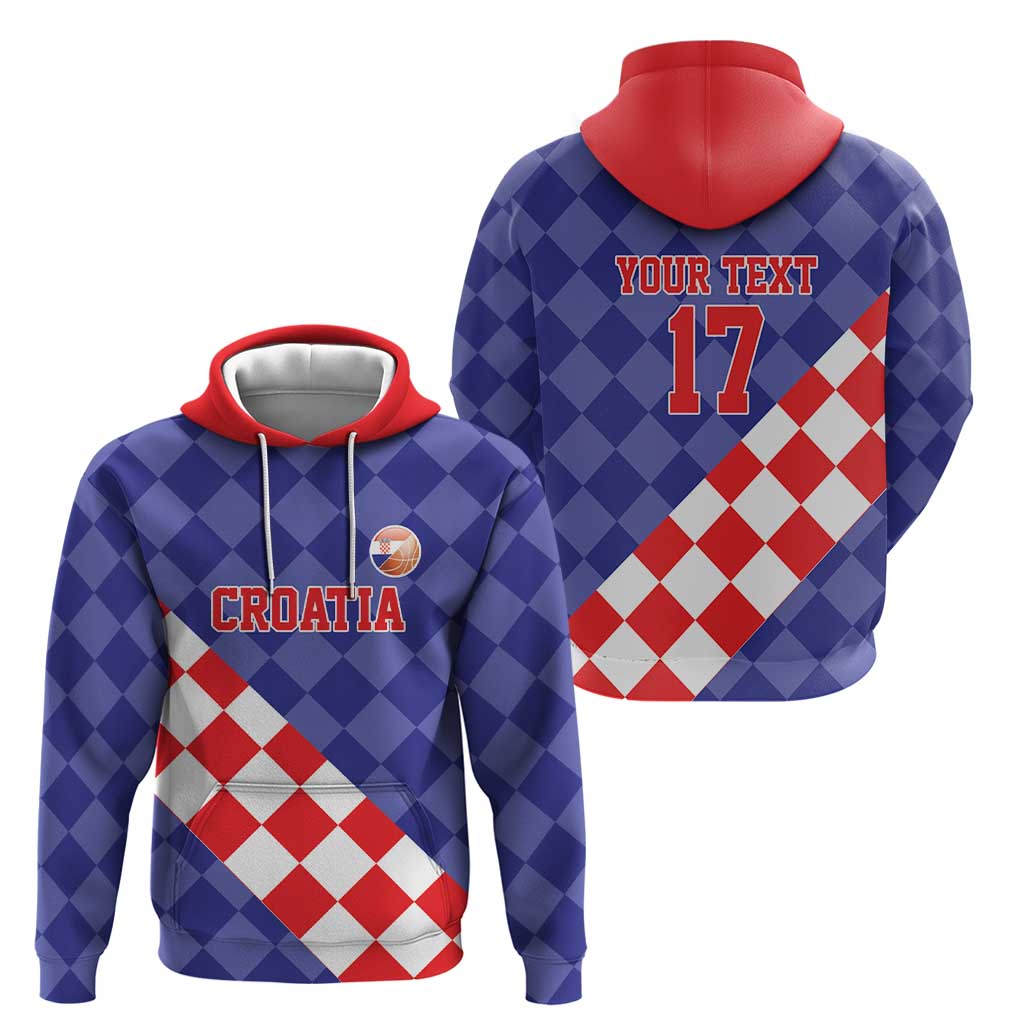 Custom Croatia Basketball Hoodie Sporty Style LT17