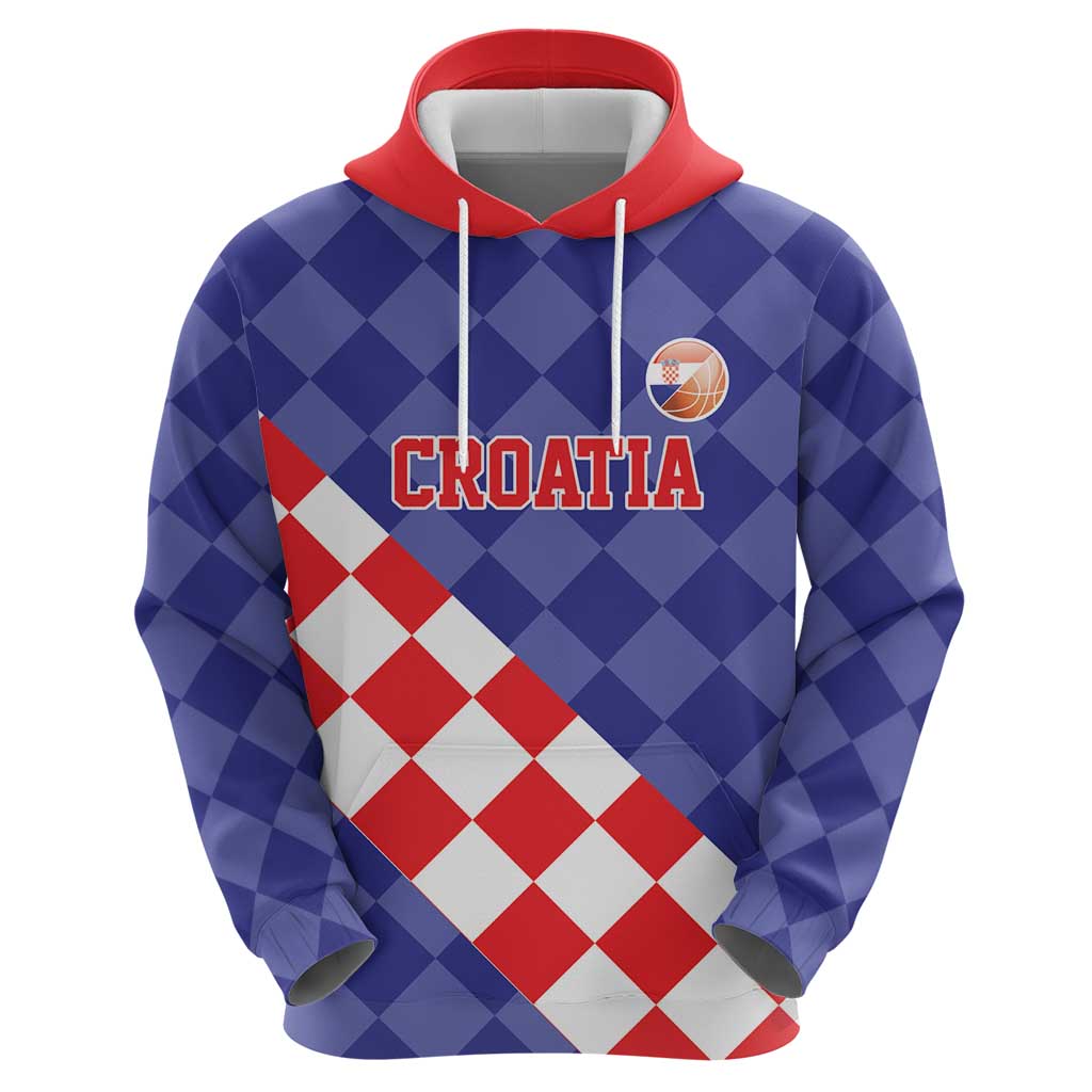 Custom Croatia Basketball Hoodie Sporty Style LT17