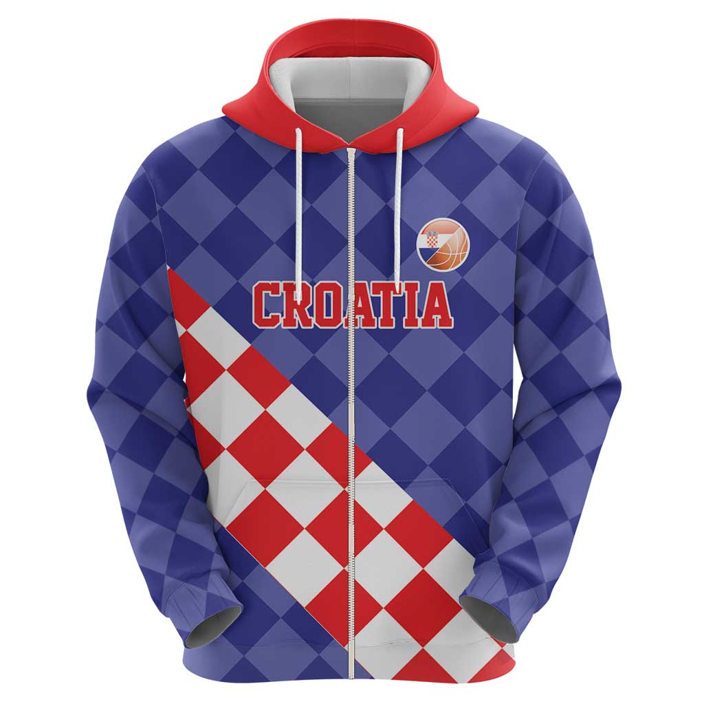 Custom Croatia Basketball Hoodie Sporty Style LT17
