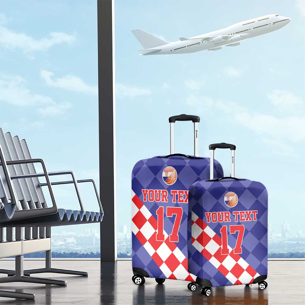 Custom Croatia Basketball Luggage Cover Sporty Style LT17