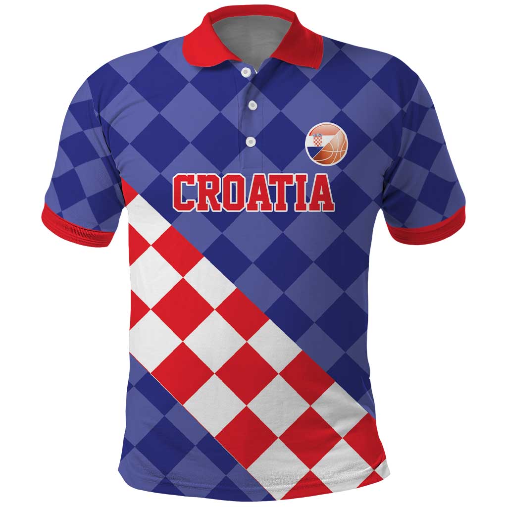 Custom Croatia Basketball Polo Shirt Sporty Style LT17
