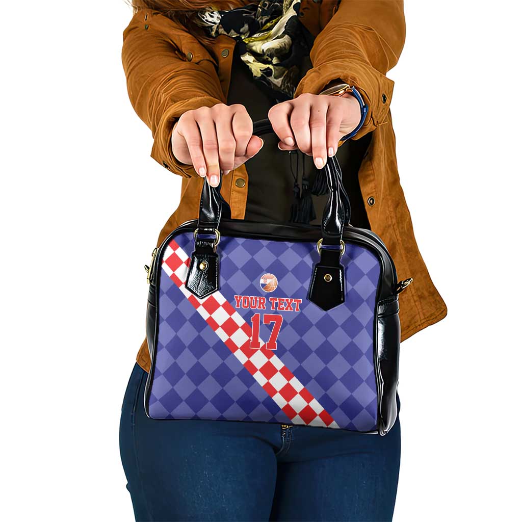 Custom Croatia Basketball Shoulder Handbag Sporty Style LT17