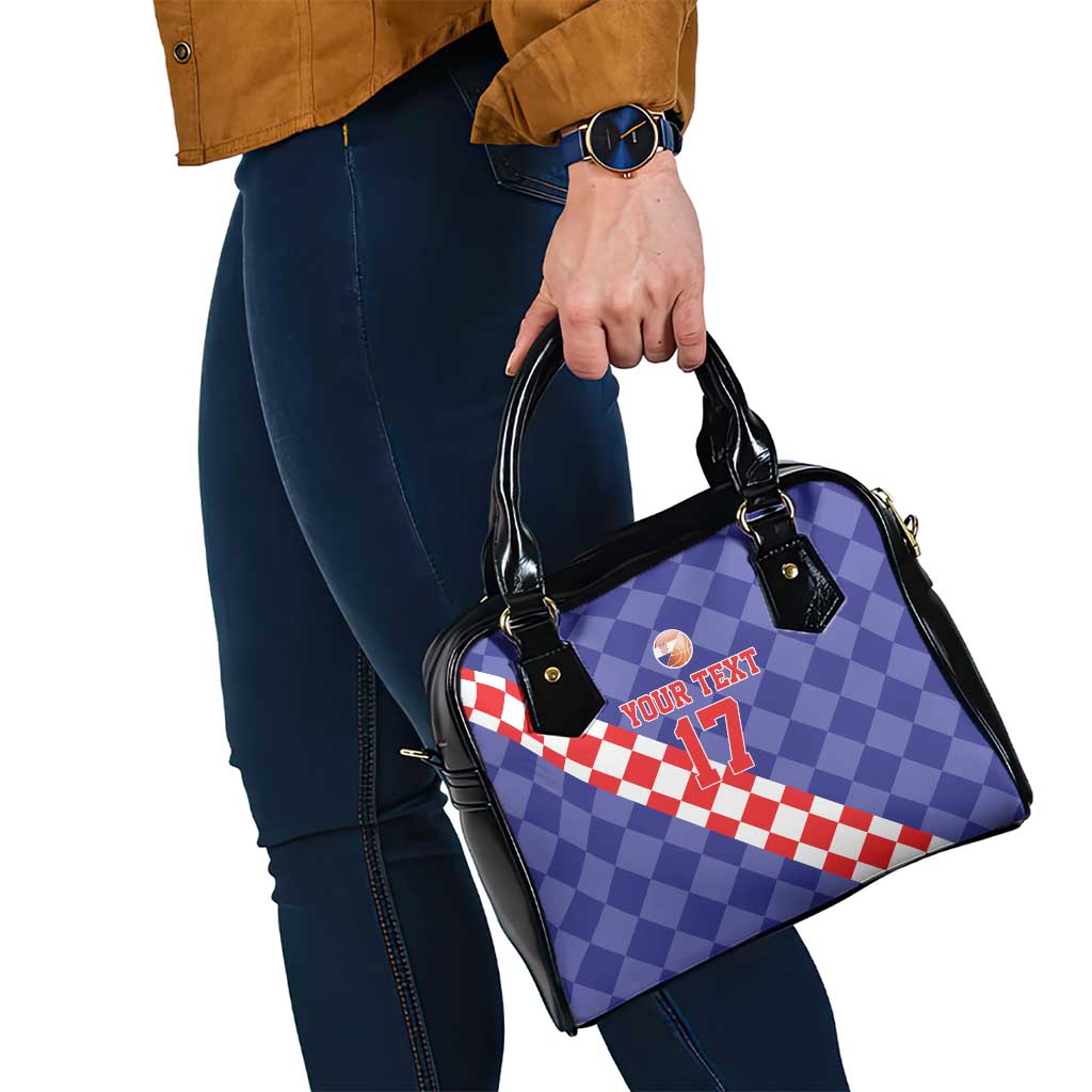Custom Croatia Basketball Shoulder Handbag Sporty Style LT17