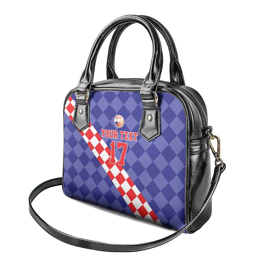 Custom Croatia Basketball Shoulder Handbag Sporty Style LT17