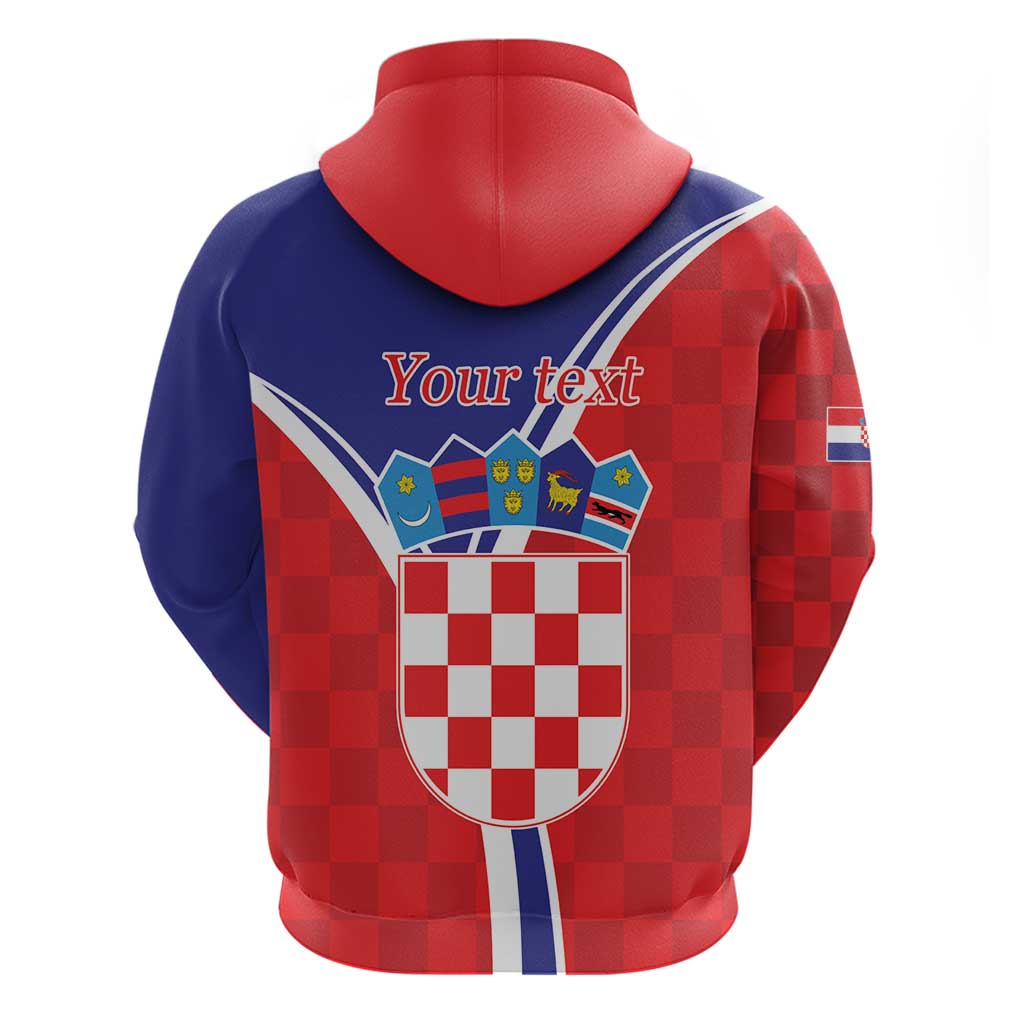 Personalized Croatia Coat of Arms Hoodie Checkerboard Style LT17