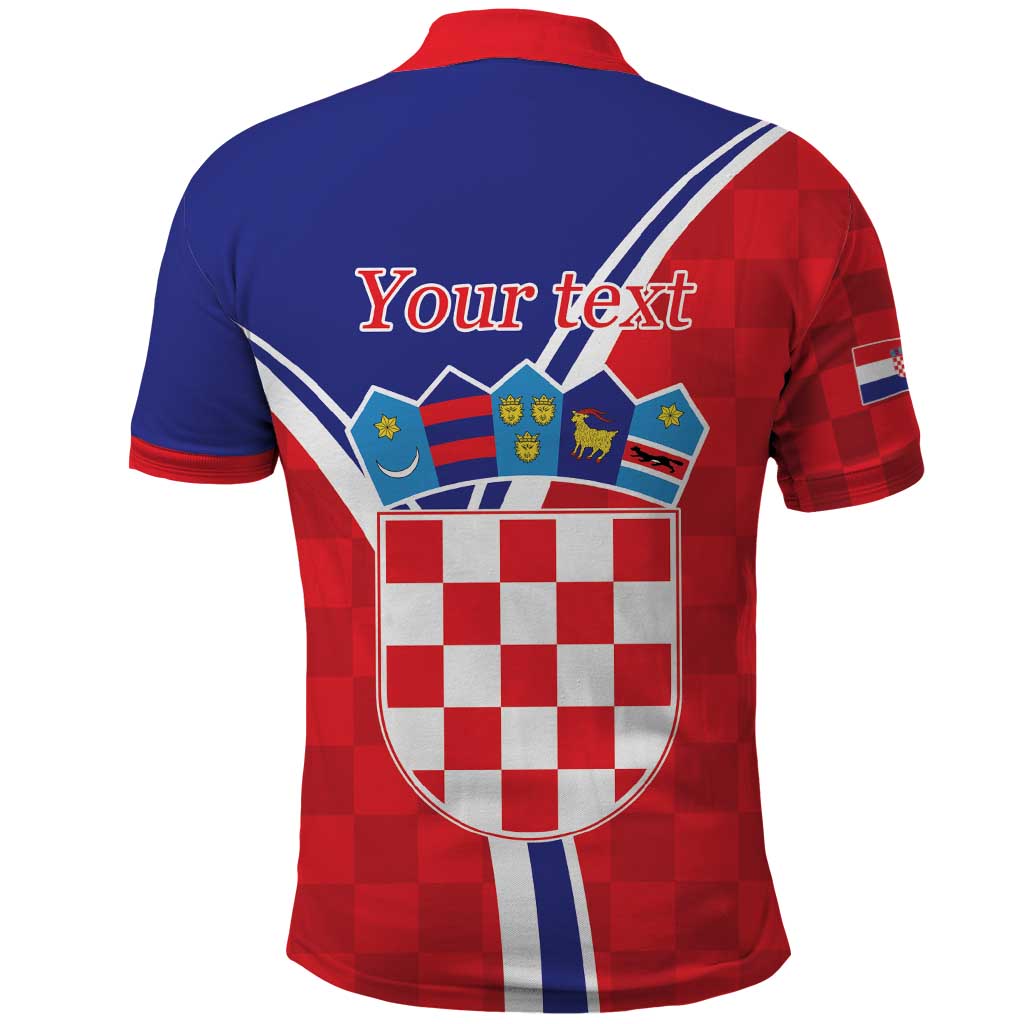 Personalized Croatia Coat of Arms Polo Shirt Checkerboard Style LT17