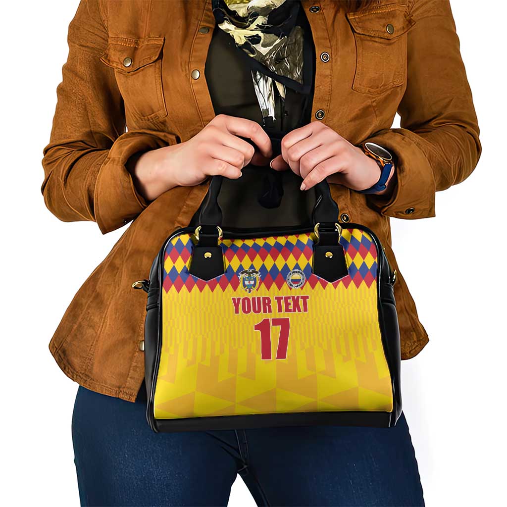 Custom Colombia Football Shoulder Handbag Retro Yellow Style LT17