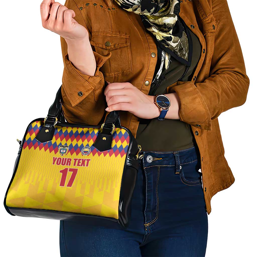 Custom Colombia Football Shoulder Handbag Retro Yellow Style LT17