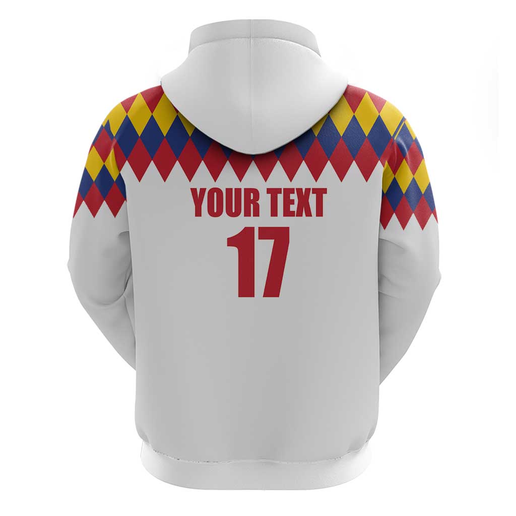 Custom Colombia Football Hoodie Retro White Style LT17