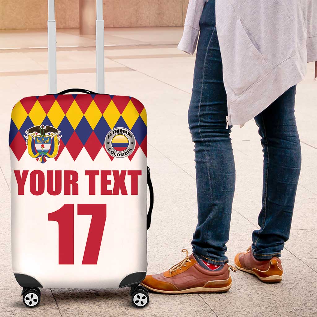 Custom Colombia Football Luggage Cover Retro White Style LT17