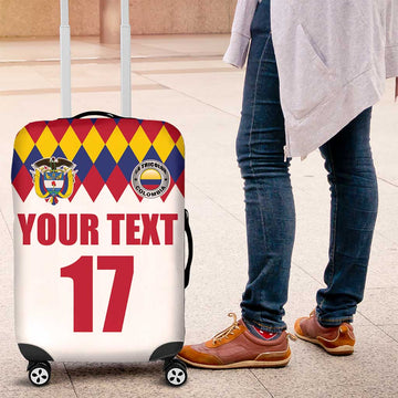 Custom Colombia Football Luggage Cover Retro White Style LT17