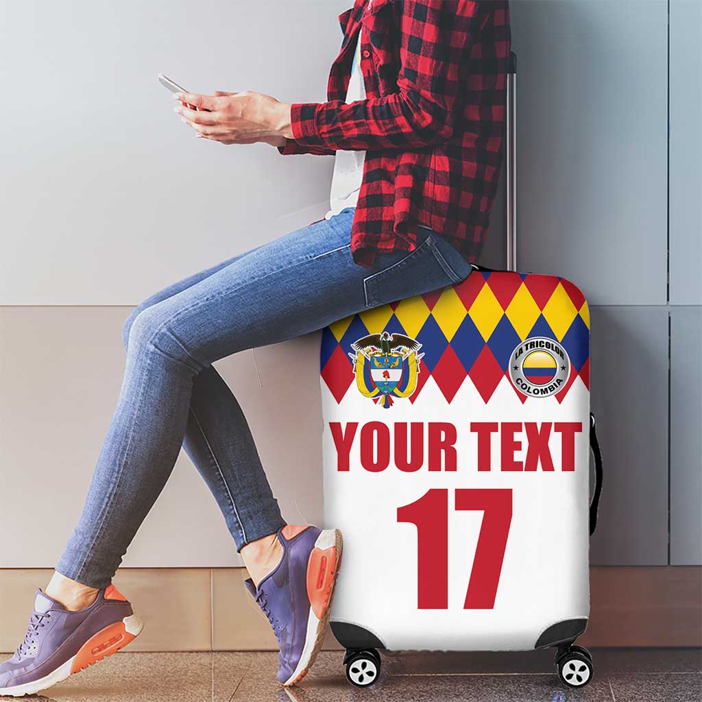 Custom Colombia Football Luggage Cover Retro White Style LT17