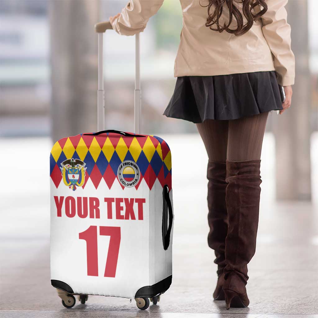 Custom Colombia Football Luggage Cover Retro White Style LT17