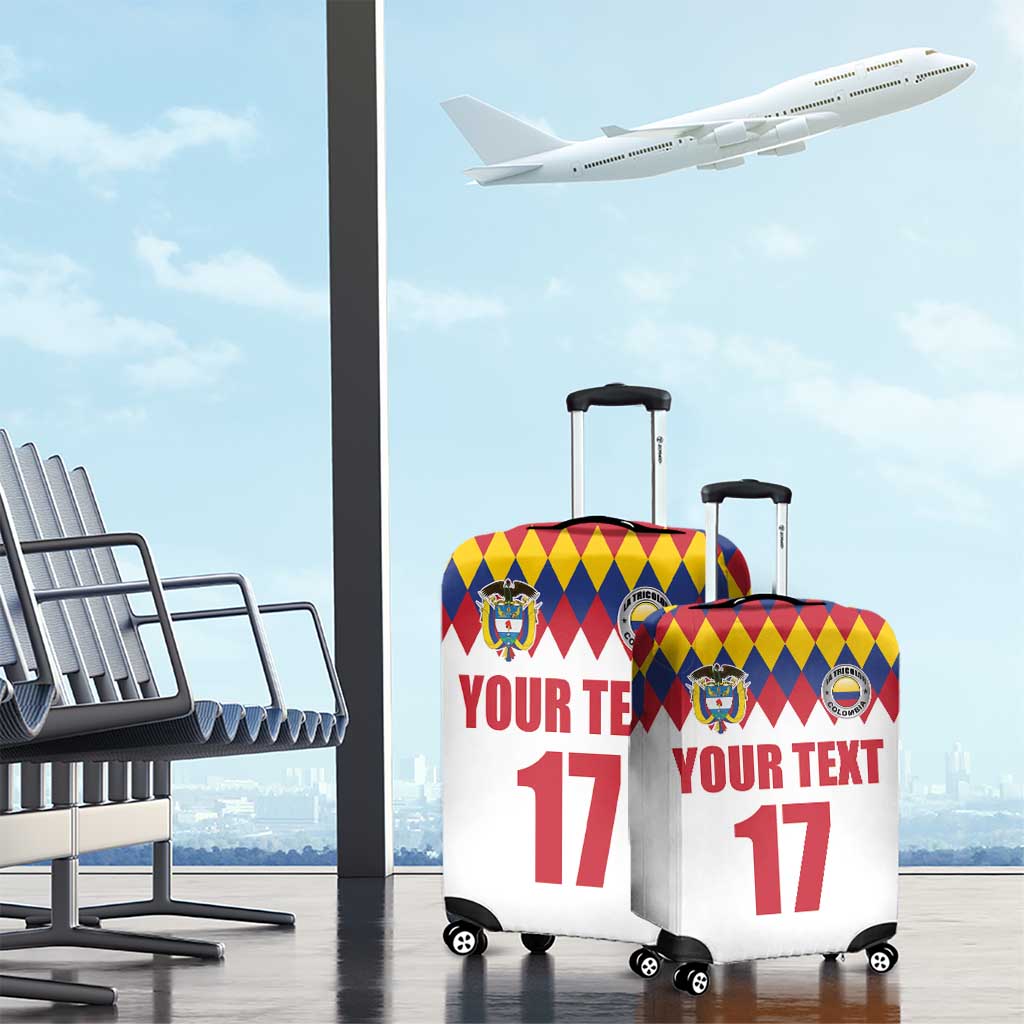 Custom Colombia Football Luggage Cover Retro White Style LT17