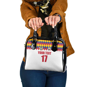 Custom Colombia Football Shoulder Handbag Retro White Style LT17