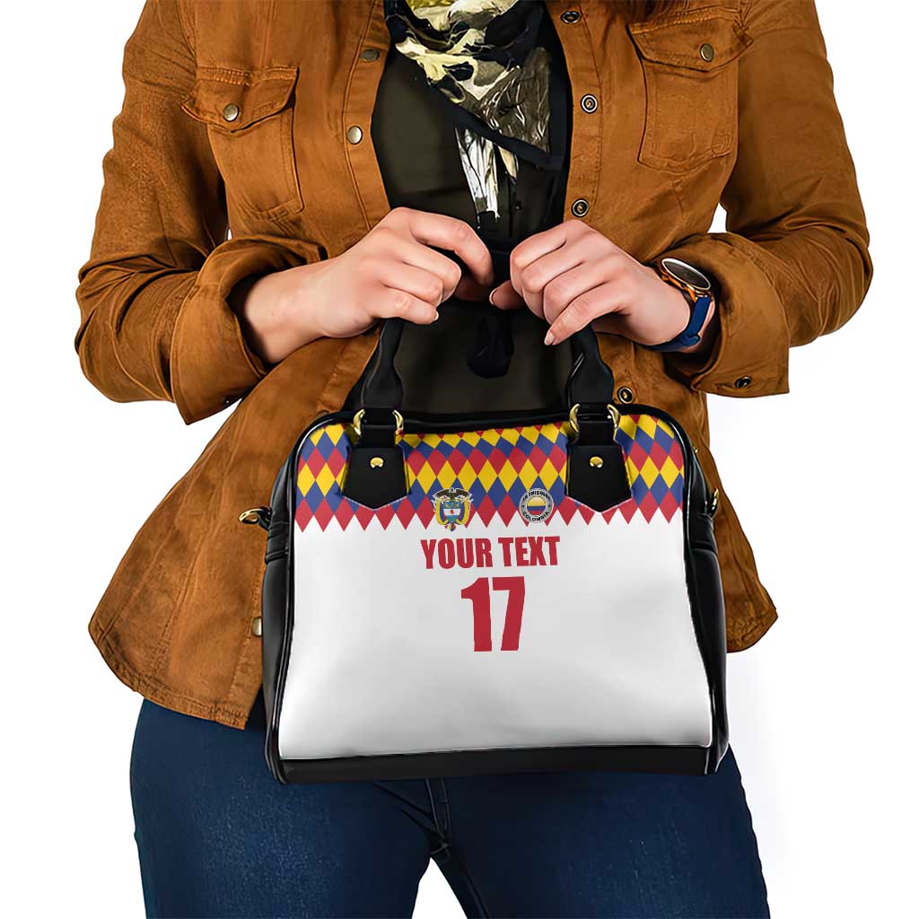 Custom Colombia Football Shoulder Handbag Retro White Style LT17