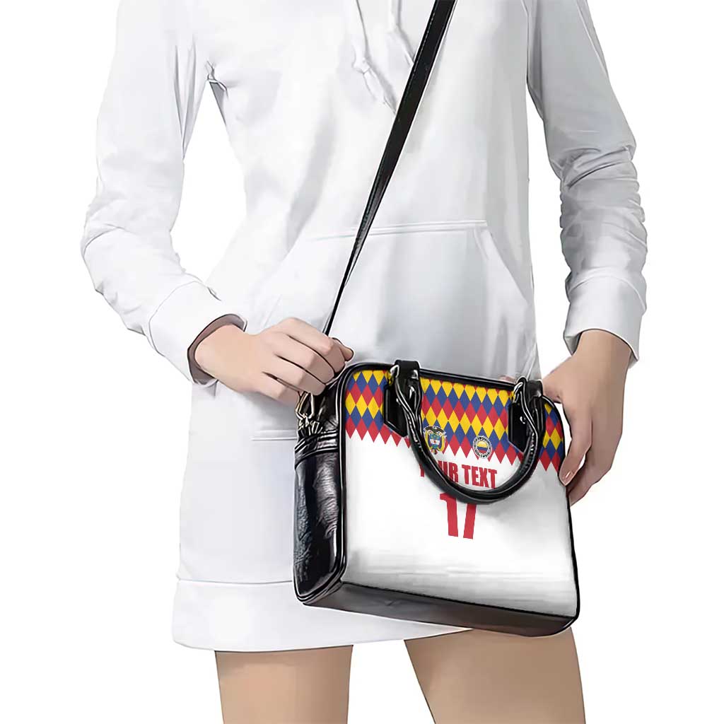 Custom Colombia Football Shoulder Handbag Retro White Style LT17