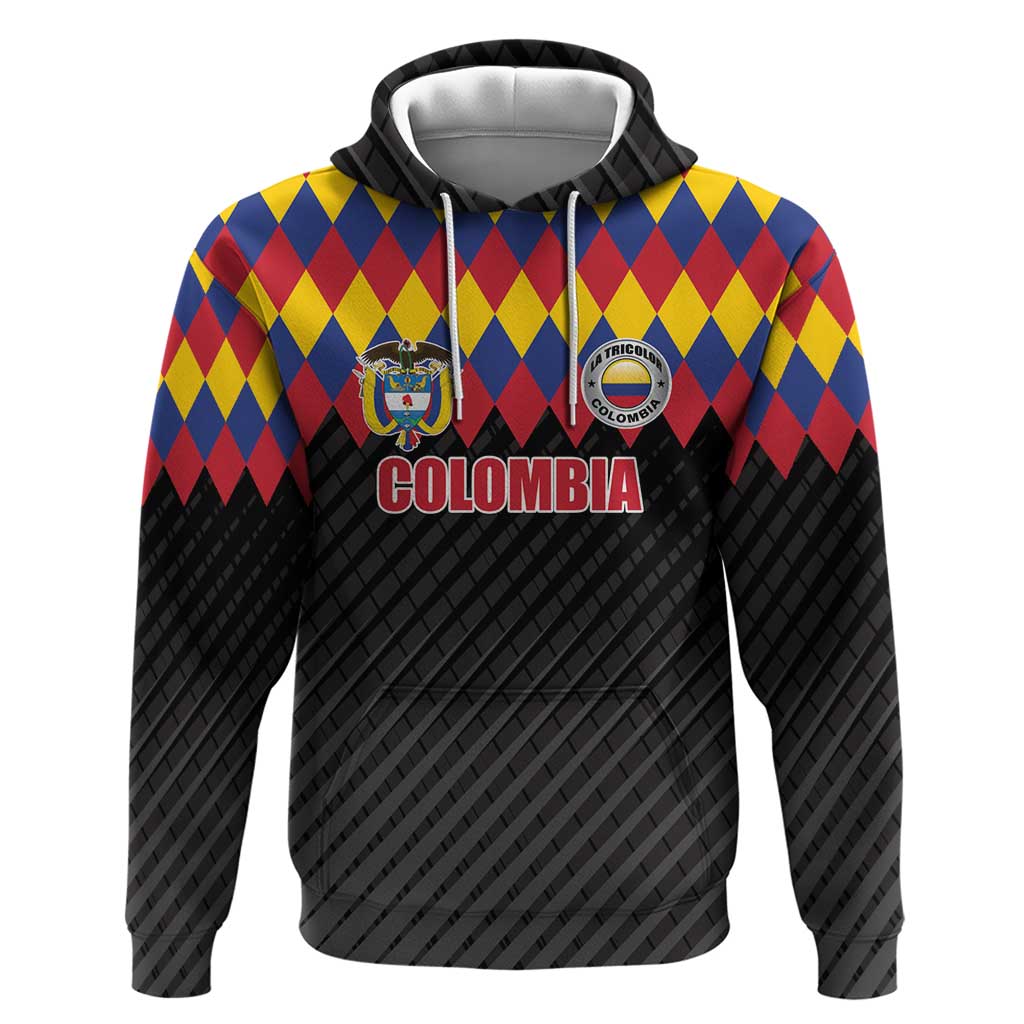 Custom Colombia Football Hoodie Retro Black Style LT17