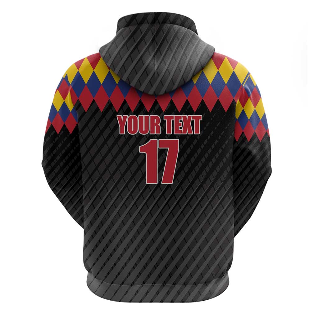 Custom Colombia Football Hoodie Retro Black Style LT17
