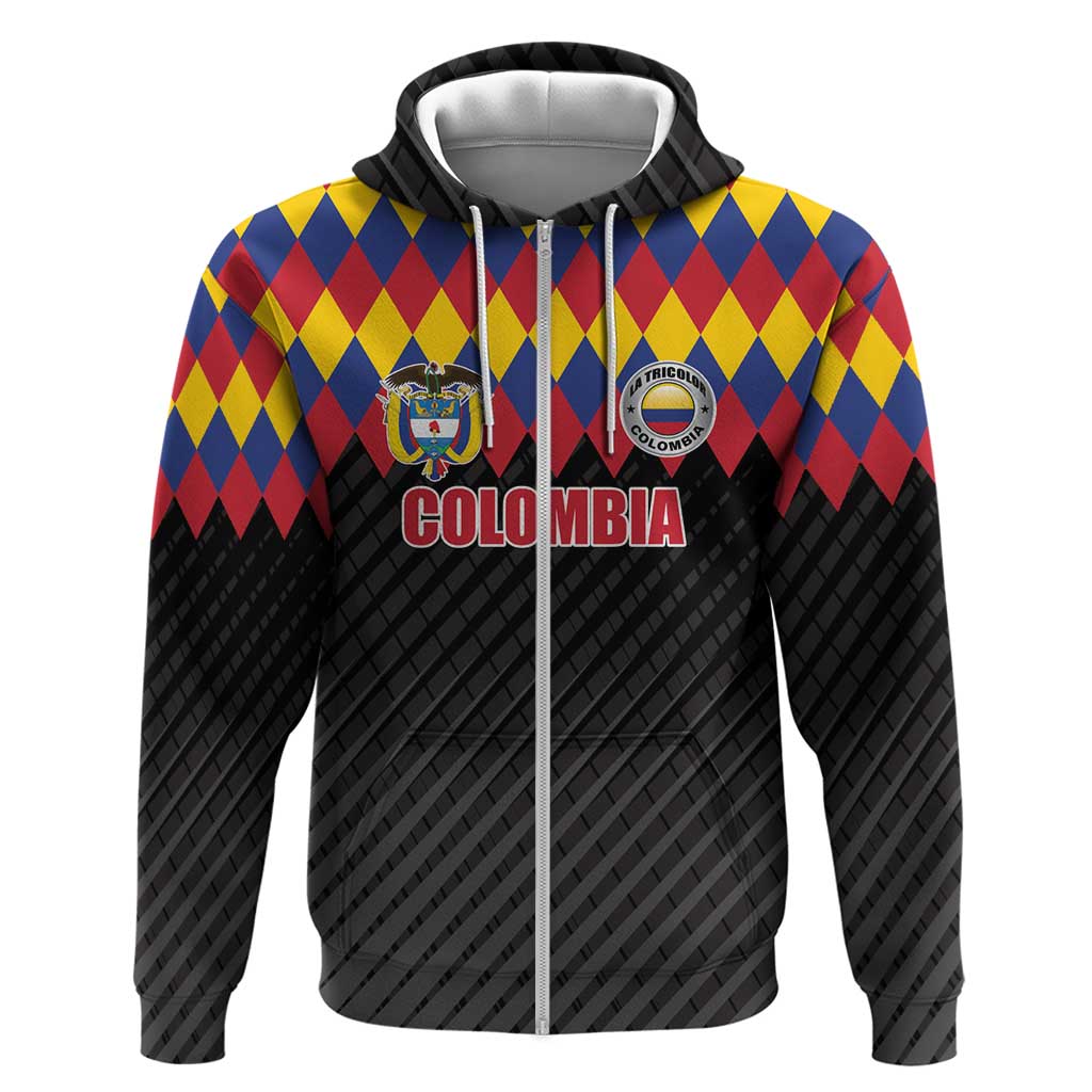 Custom Colombia Football Hoodie Retro Black Style LT17