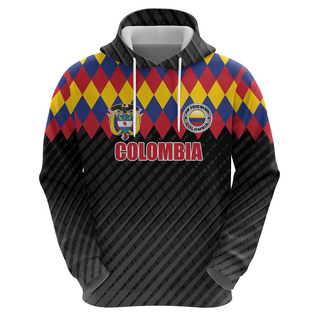 Custom Colombia Football Hoodie Retro Black Style LT17