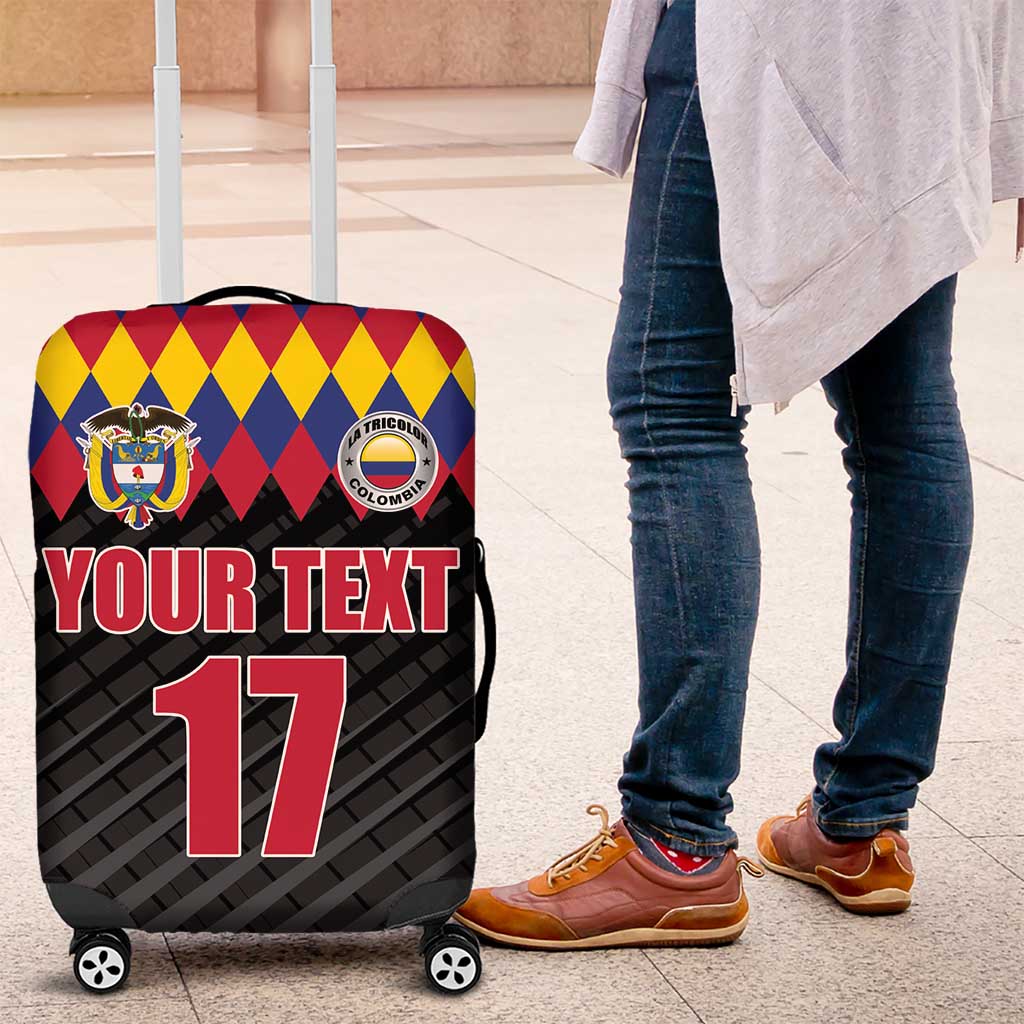 Custom Colombia Football Luggage Cover Retro Black Style LT17