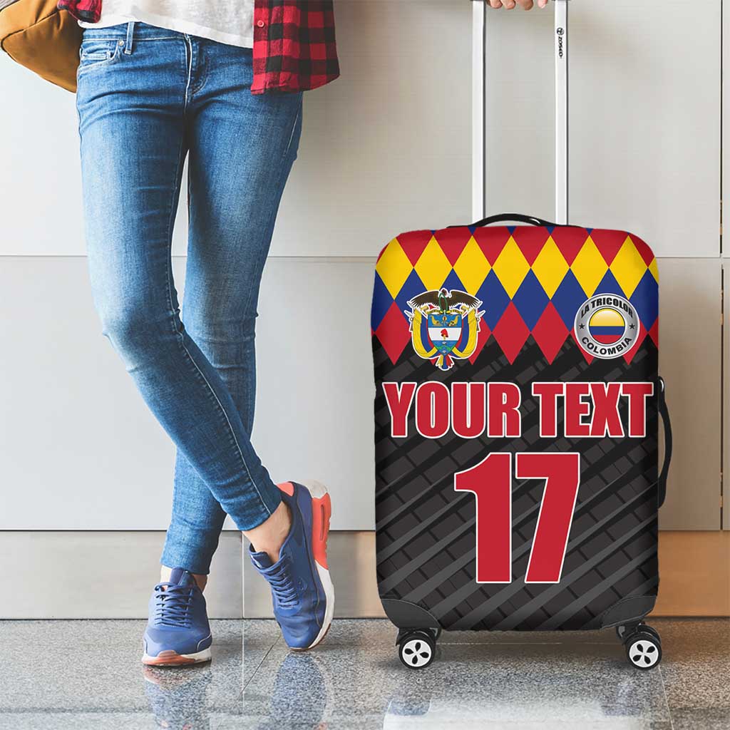 Custom Colombia Football Luggage Cover Retro Black Style LT17