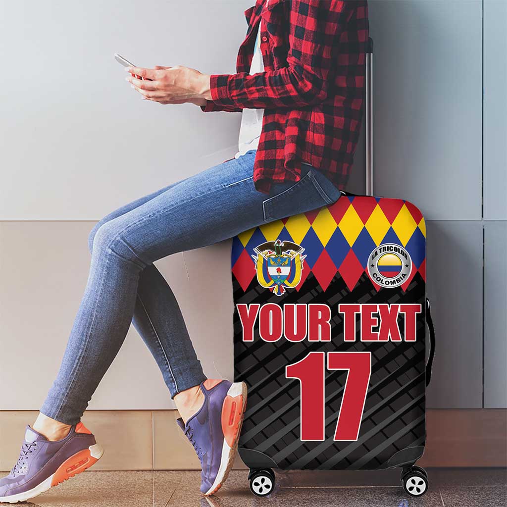 Custom Colombia Football Luggage Cover Retro Black Style LT17