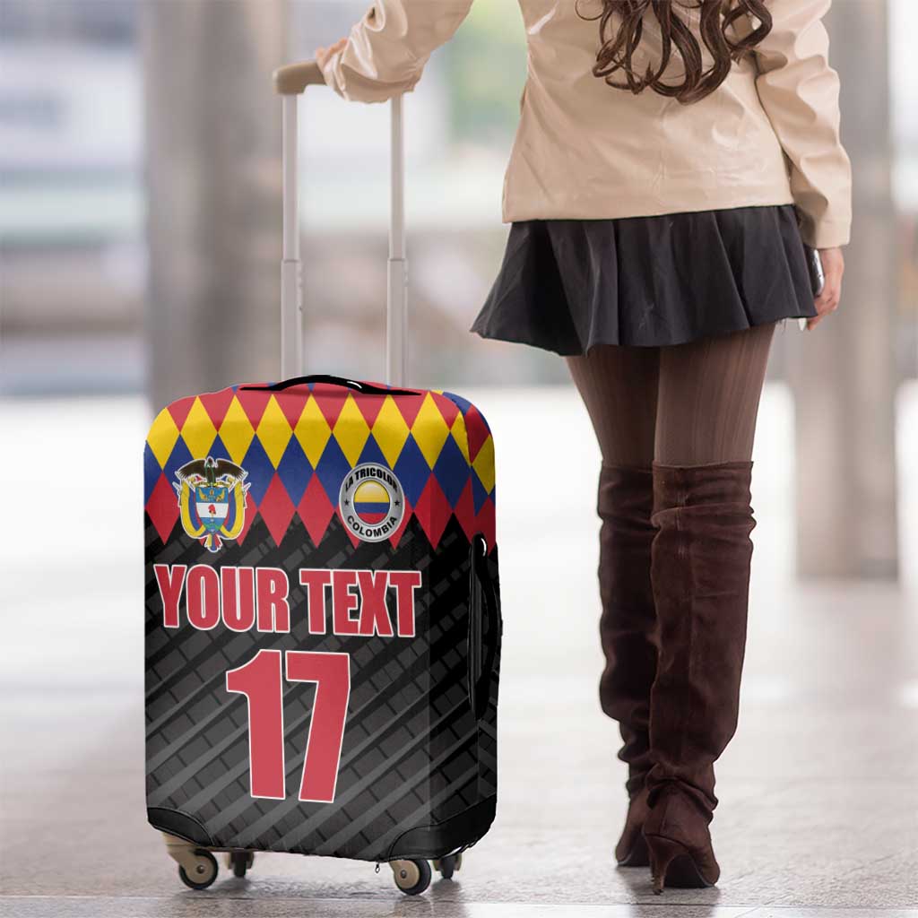 Custom Colombia Football Luggage Cover Retro Black Style LT17