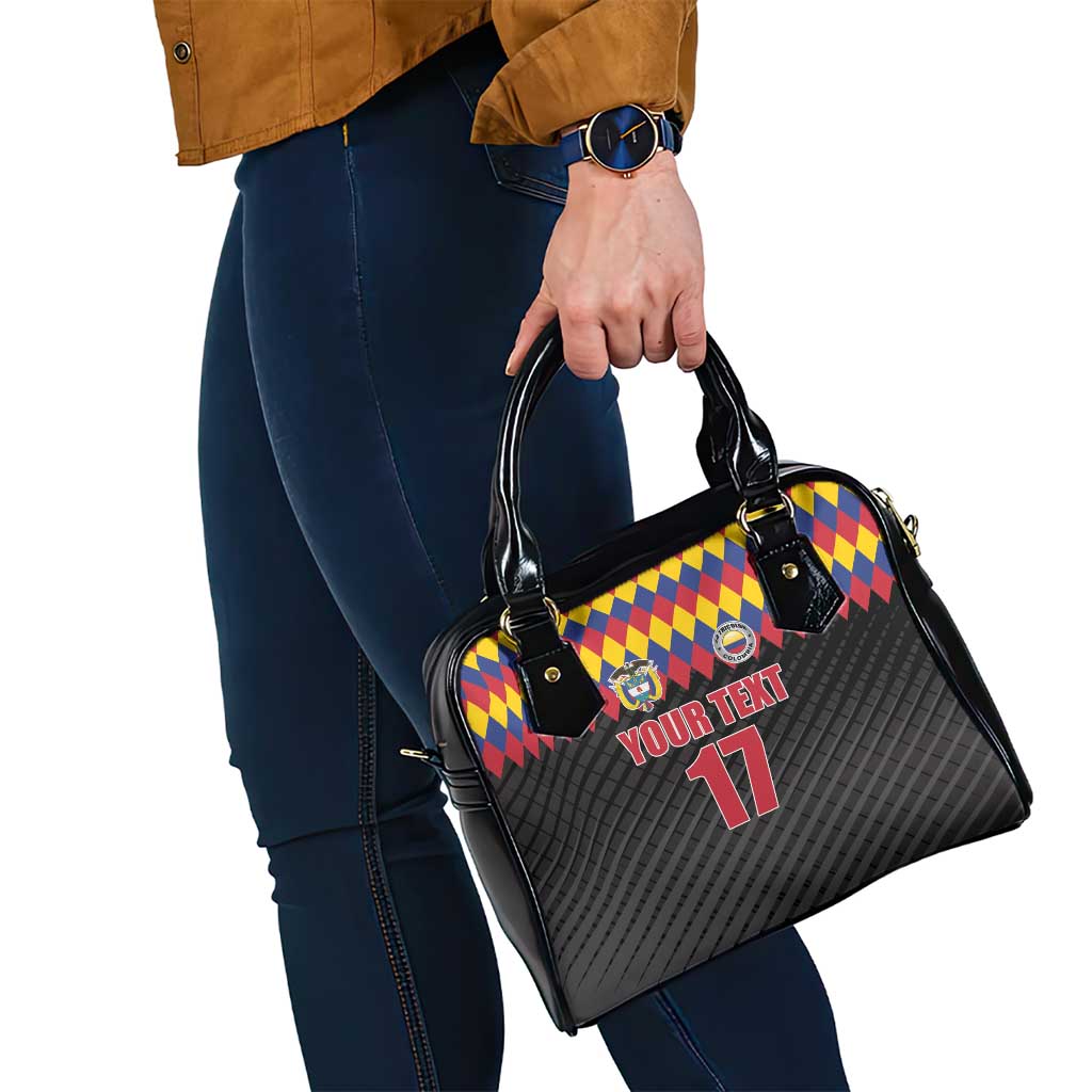 Custom Colombia Football Shoulder Handbag Retro Black Style LT17