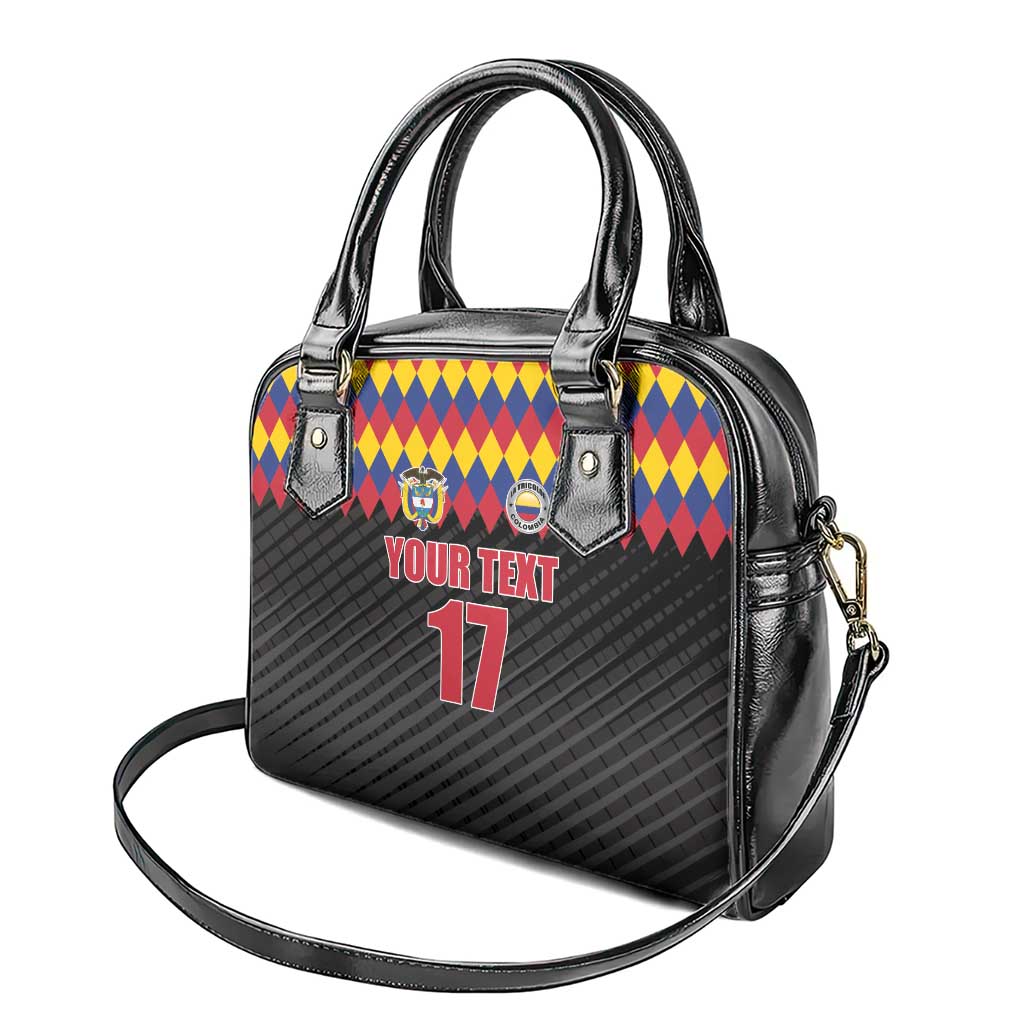 Custom Colombia Football Shoulder Handbag Retro Black Style LT17