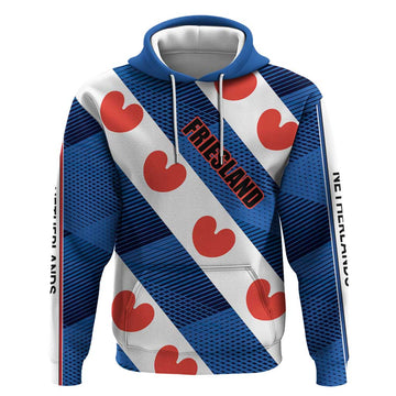 Netherlands Friesland Province Hoodie Flag Style LT17