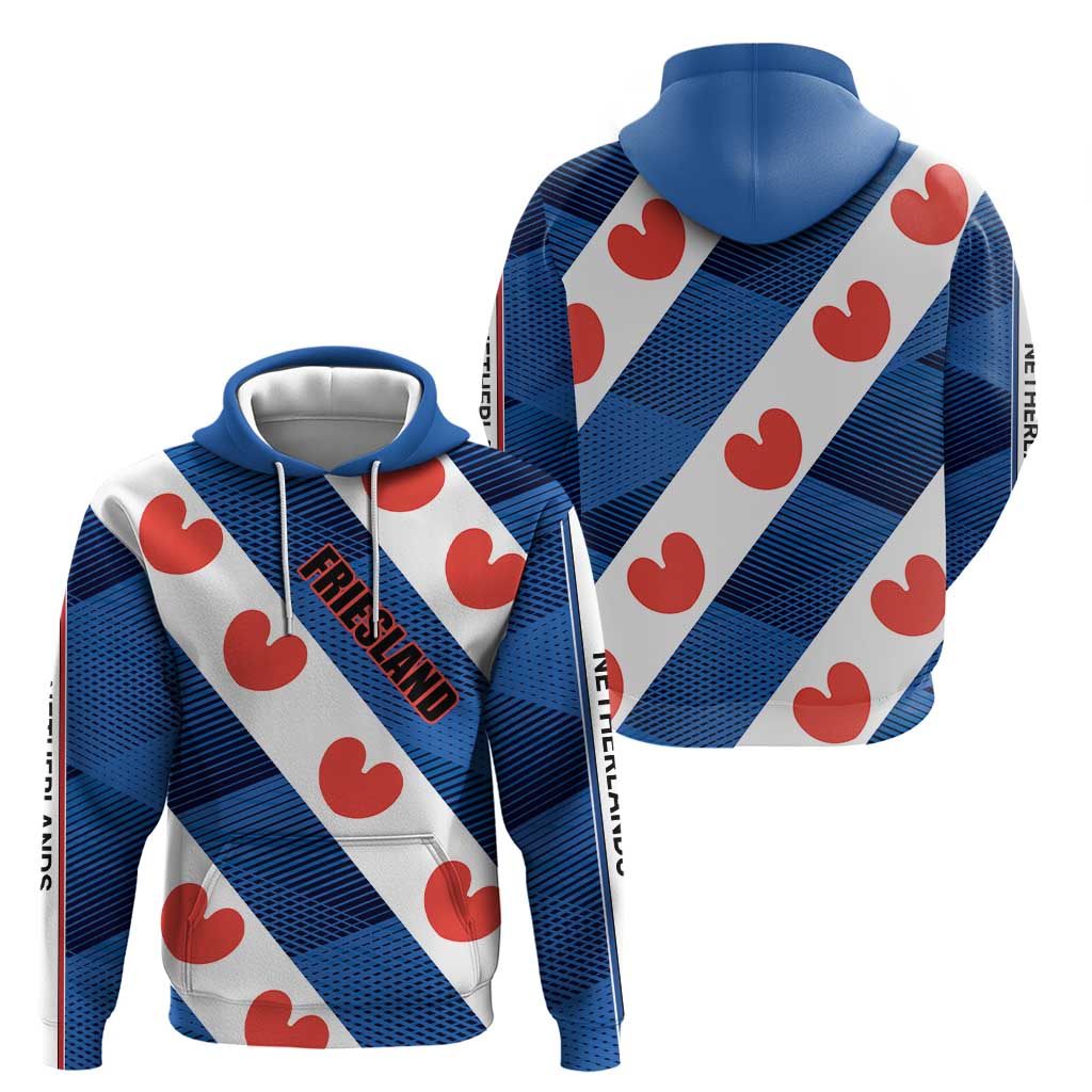 Netherlands Friesland Province Hoodie Flag Style LT17