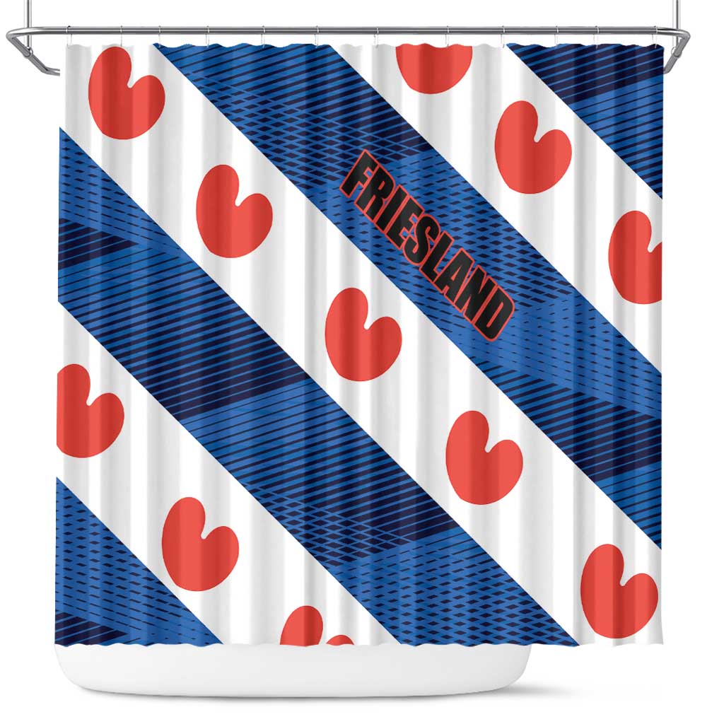 Netherlands Friesland Province Shower Curtain Flag Style LT17
