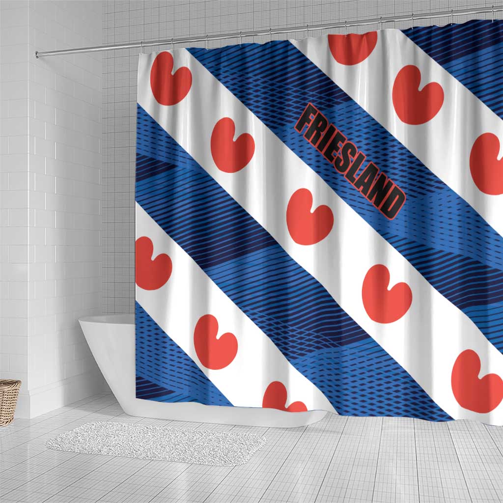 Netherlands Friesland Province Shower Curtain Flag Style LT17