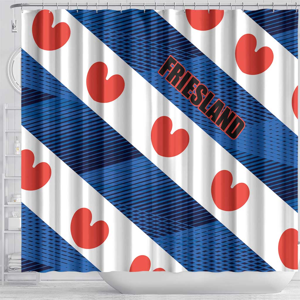 Netherlands Friesland Province Shower Curtain Flag Style LT17