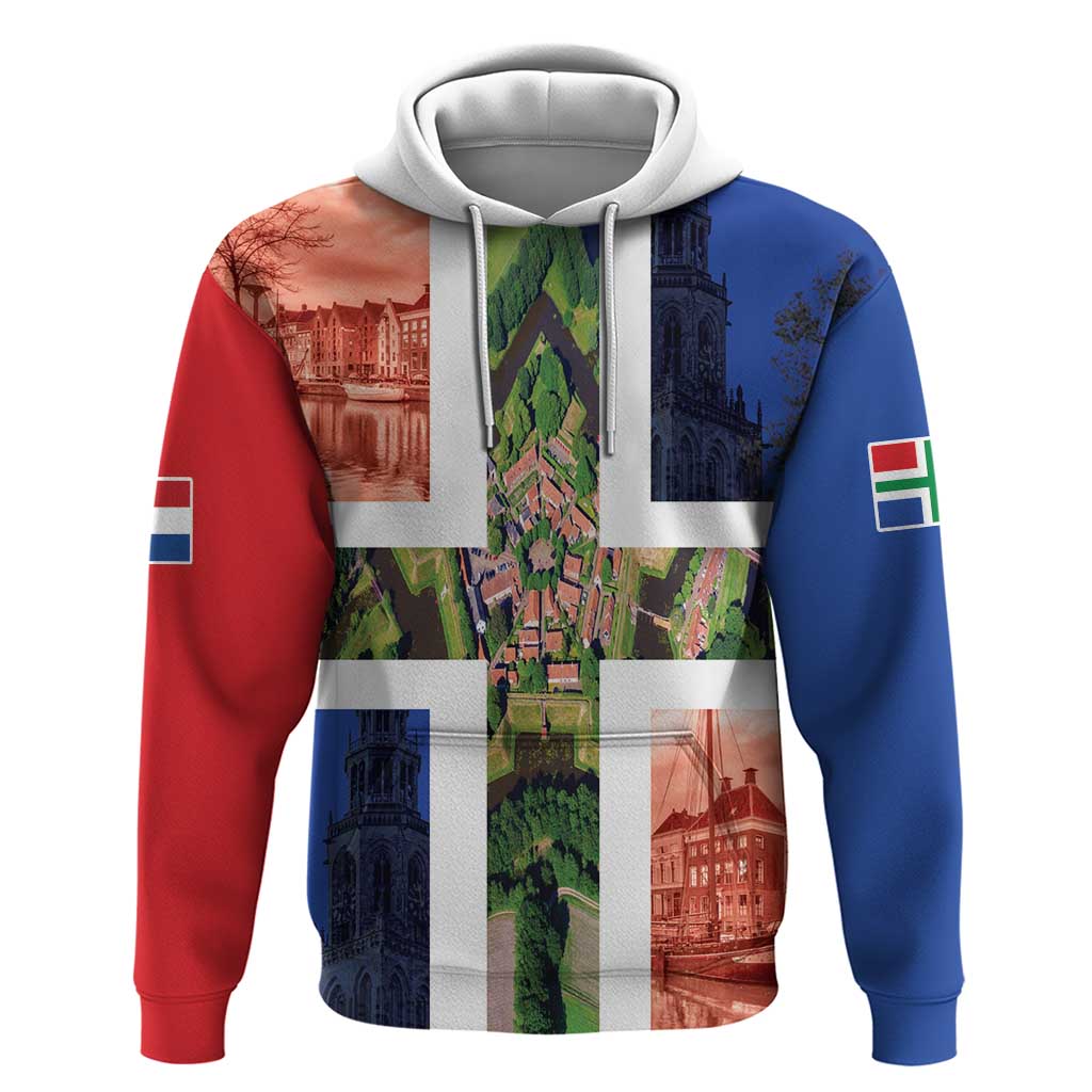 Netherlands Groningen Province Hoodie Flag Style LT17