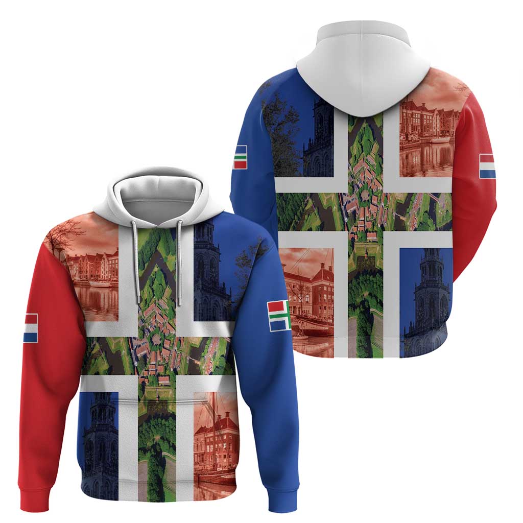 Netherlands Groningen Province Hoodie Flag Style LT17