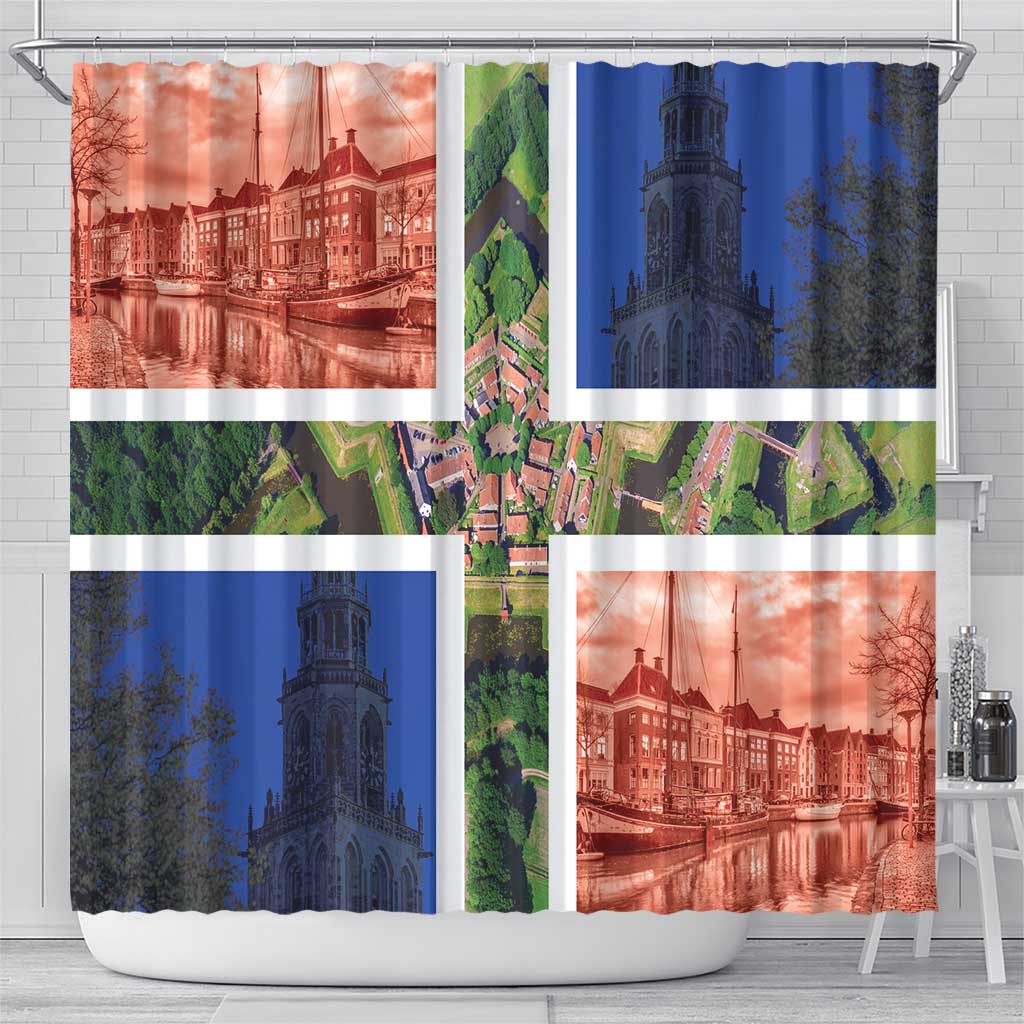 Netherlands Groningen Province Shower Curtain Flag Style LT17