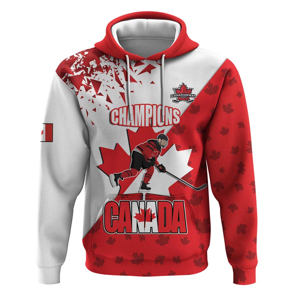 Custom Canada Ice Hockey Champions Forever Hoodie Sporty Style LT17