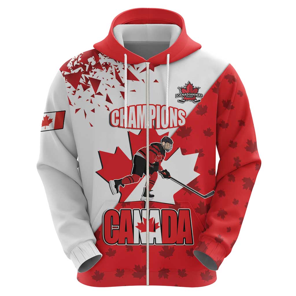 Custom Canada Ice Hockey Champions Forever Hoodie Sporty Style LT17