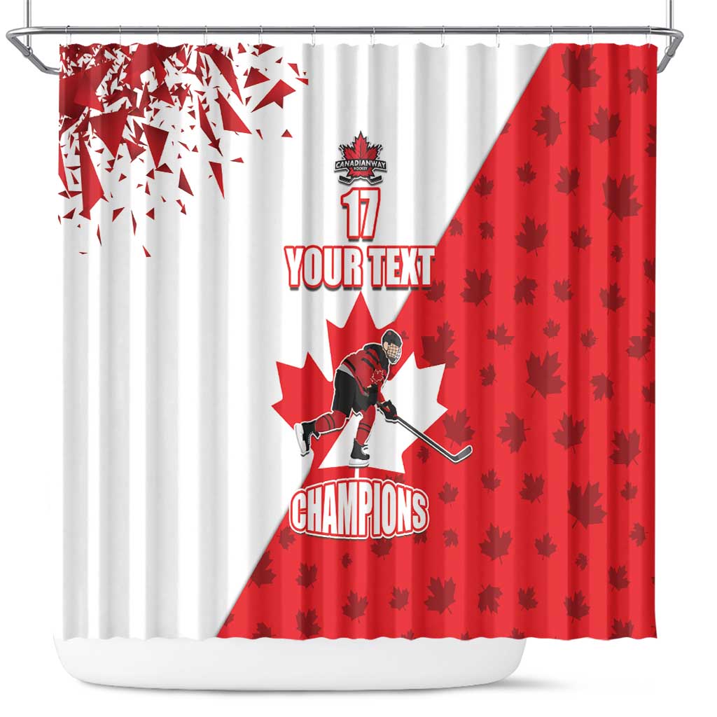 Custom Canada Ice Hockey Champions Forever Shower Curtain Sporty Style LT17