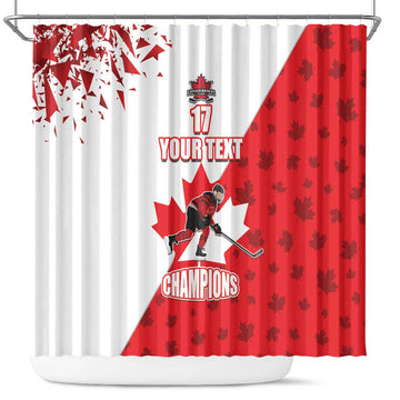 Custom Canada Ice Hockey Champions Forever Shower Curtain Sporty Style LT17