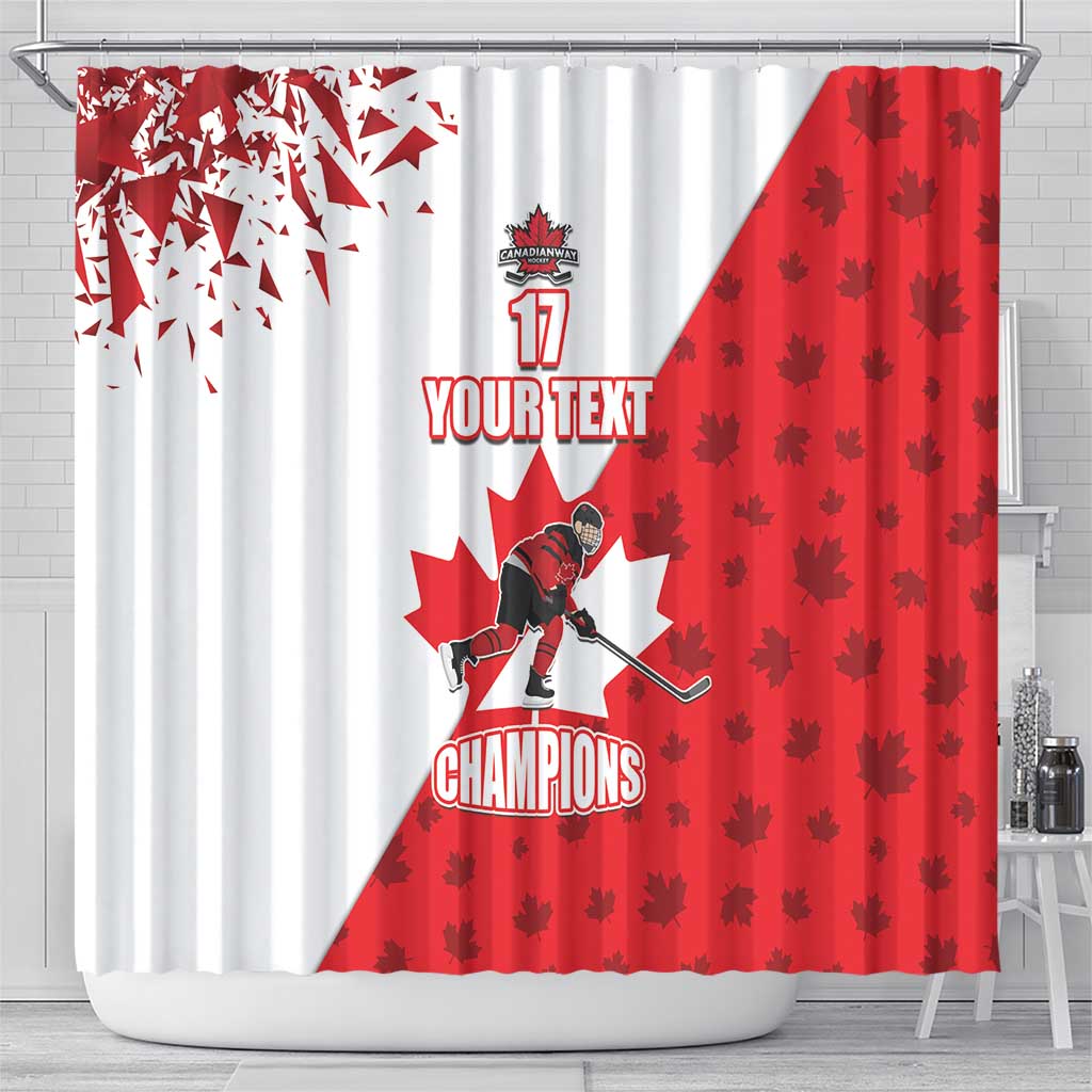 Custom Canada Ice Hockey Champions Forever Shower Curtain Sporty Style LT17