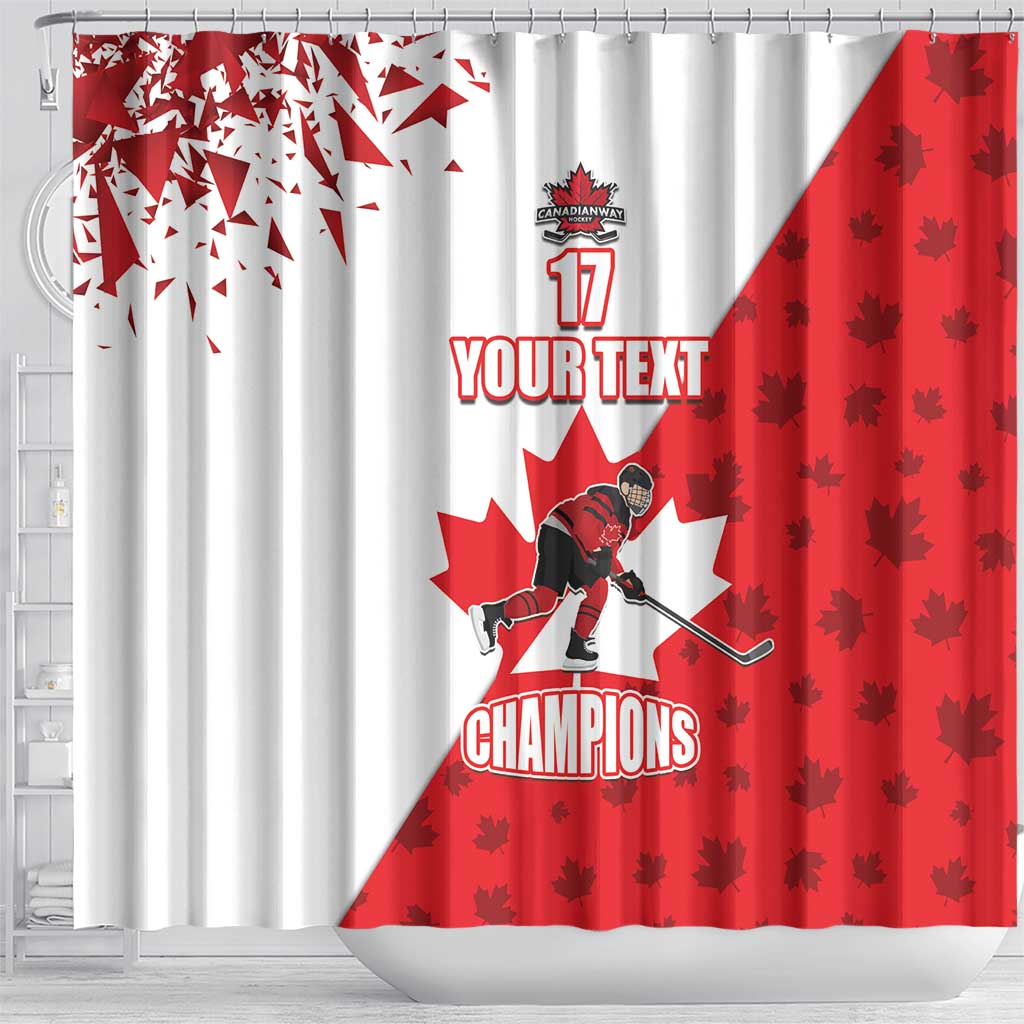 Custom Canada Ice Hockey Champions Forever Shower Curtain Sporty Style LT17