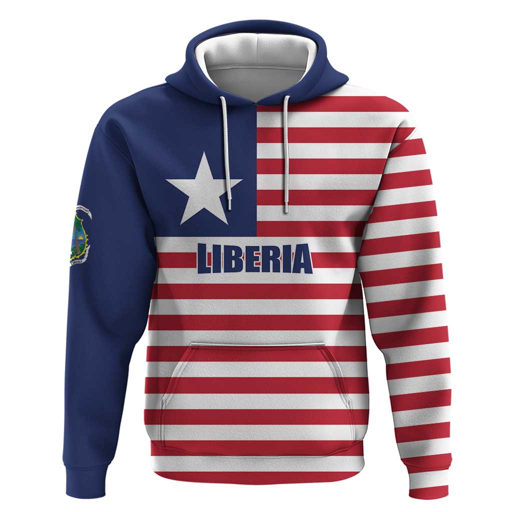 Liberia Flag Style Hoodie The Love of Liberty Brought Us Here LT17